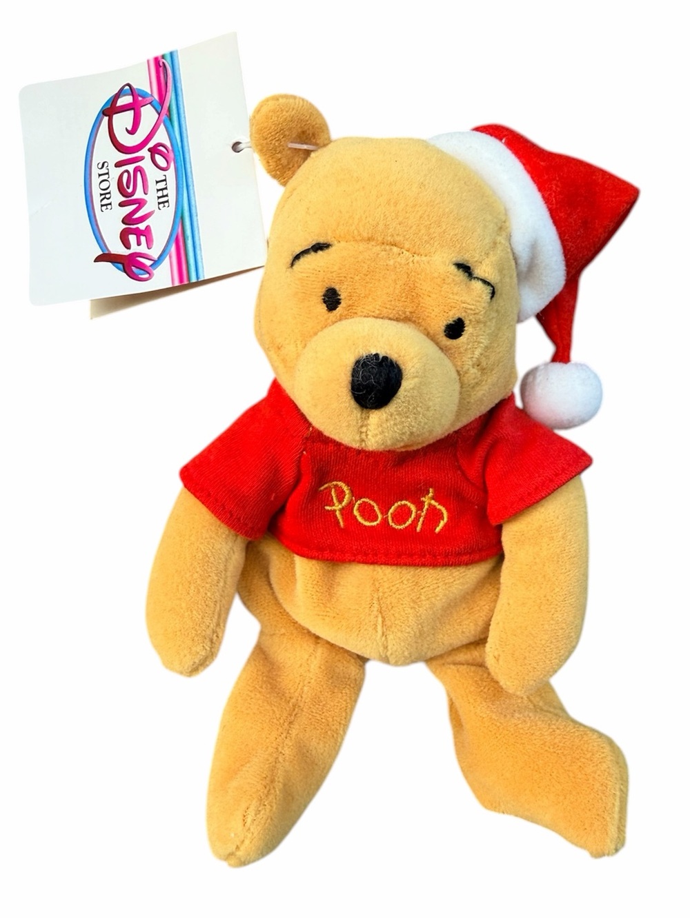 Vintage DISNEY Winnie & The Pooh Stuffed Christmas Animal Plush Toy Kids NEW